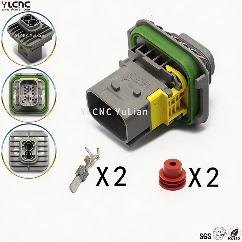 1-1564546-1 YLCNC 2 Pin Car Radiator Fan Connector 2-1564546-1 3-1564546-1