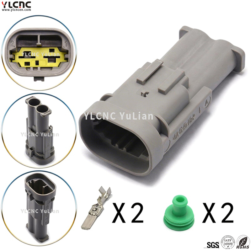 1544678-3 YLCNC 2 Pin Automotive Temperature Sensor Connector 1544980-3
