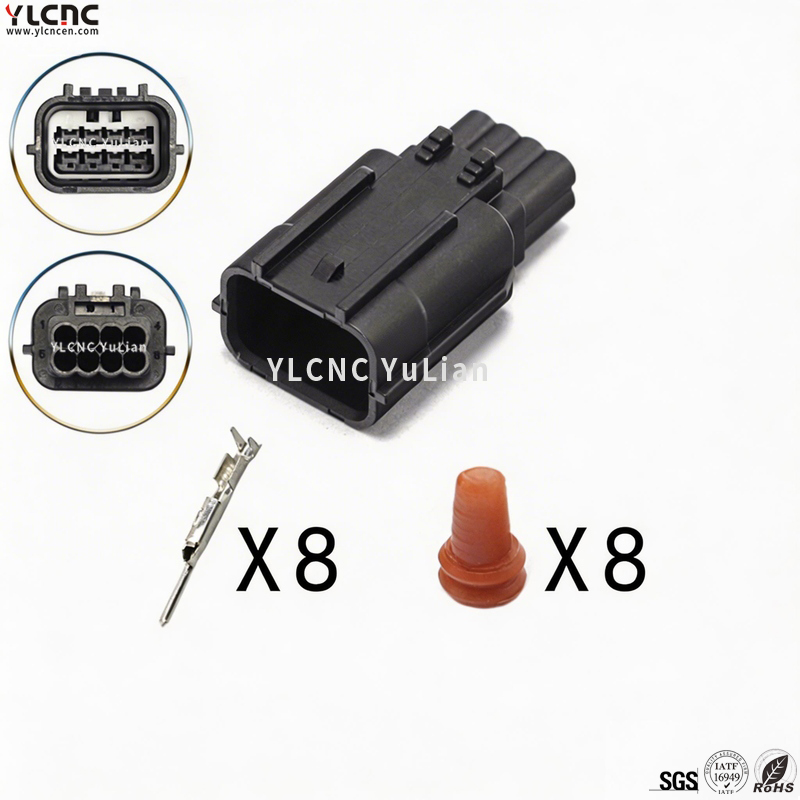 7283-8855-30 YLCNC 8 PIN Rear Bumper Electric Eye Reversing Radar Plug 7282-2148